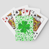 St Patrick's Day Lucky Shamrocks Confetti Pattern Spielkarten (Rückseite)