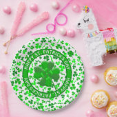 St Patrick's Day Lucky Shamrocks Personalized Pappteller (Party)