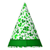 St Patrick's Day Lucky Shamrocks Personalized Partyhütchen (Rückseite)