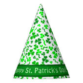 St Patrick's Day Lucky Shamrocks Personalized Partyhütchen (Vorderseite)