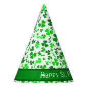 St Patrick's Day Lucky Shamrocks Personalized Partyhütchen (Links)