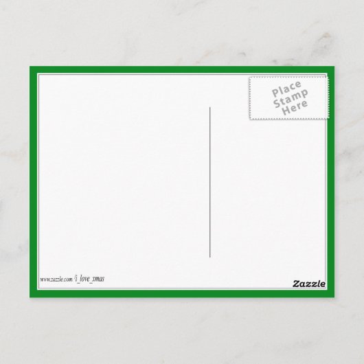 St Patrick's Day Lucky Snowman Postkarte (Rückseite)