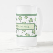 St. Patrick's Day Lucky Tasse Mattierter Bierstein (VorderseiteRechts)