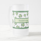 St. Patrick's Day Lucky Tasse Mattierter Bierstein (Vorderseite Links)
