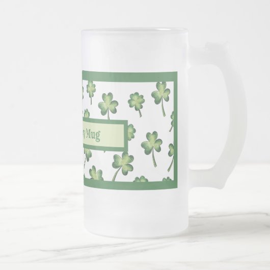 St. Patrick's Day Lucky Tasse Mattierter Bierstein (Rechts)