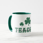 St. Patricks Day Lucky Teacher Tasse (Vorderseite Links)