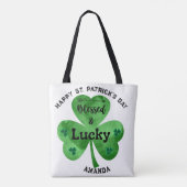 St. Patrick's Day Lucky und gesegnete Tasche (Rückseite)