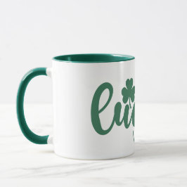 St. Patrick's Day Lucky Vibes mit grüner Klee Tasse