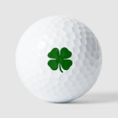 St Patricks Day Lucky Vierblättriges Kleeblatt Gre Golfball (Vorderseite)