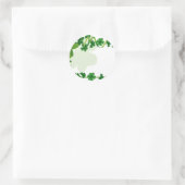 St. Patrick's Day Lucky Vierblättriges Kleeblatt K Runder Aufkleber (Tasche)