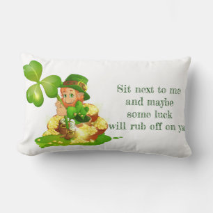St. Patrick's Day Lumbar Pillow-Leprechaun Lendenkissen