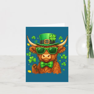 St. Patricks Day Lustige Färse Kuh Shamrocks Männe Karte