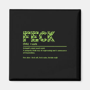 St Patricks Day Lustige Irische Feck-Definition Fü Magnet
