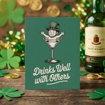 St. Patricks Day Lustige Trinkkarte