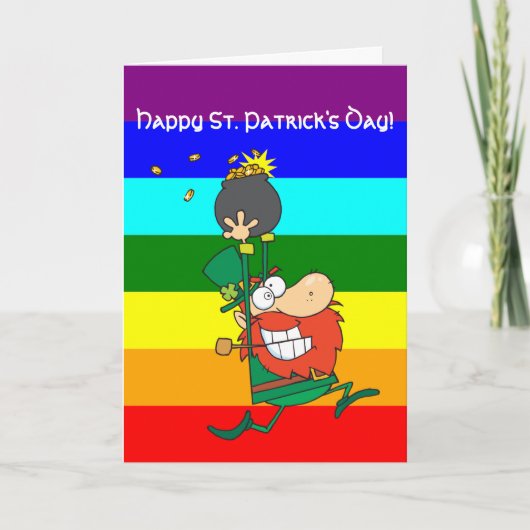 St. Patrick's Day lustiger Cartoon Personalisiert Karte (Vorderseite)