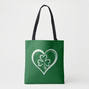 St. Patricks Day Lustiger Shamrock Herz Irisch  Tasche