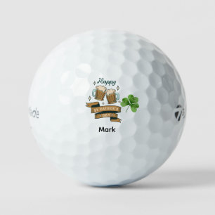 . St. Patrick's Day lustiger Spruch mit Bier Golfball