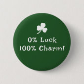 St. Patrick's Day, lustiger Text festliche Taste Button (Vorderseite)