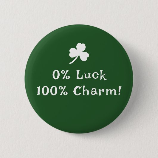 St. Patrick's Day, lustiger Text festliche Taste Button (Vorderseite)