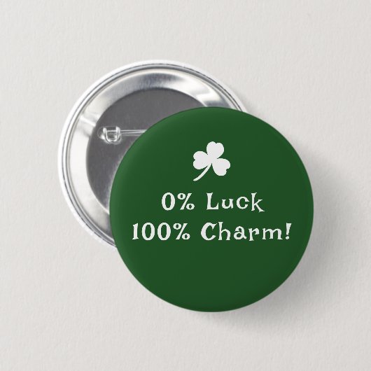 St. Patrick's Day, lustiger Text festliche Taste Button (Vorne & Hinten)