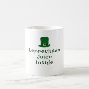 St. Patrick's Day, Lustiger Text Leprechaun-Saft Kaffeetasse