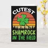 St Patricks Day Mädchen Kleinkind Süßester Shamroc Karte (Gelbe Blume)