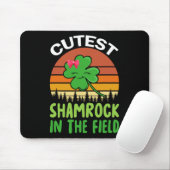 St Patricks Day Mädchen Kleinkind Süßester Shamroc Mousepad (Mit Mouse)
