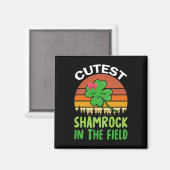 St Patricks Day Mädchen Kleinkind Süßestes Kleebla Magnet (Vorderseite/Rückseite)