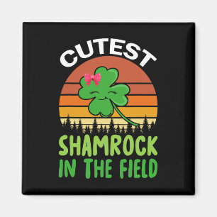 St Patricks Day Mädchen Kleinkind Süßestes Kleebla Magnet