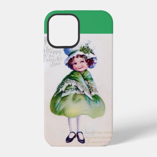 St. Patrick's Day Mädchen, Vintage iPhone Hülle (Rückseite)