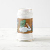 St Patricks Day Man mit Hat Drink Bier Bierglas (Mittel)