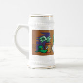 St Patricks Day Man mit Hat Drink Bier Bierglas (Links)