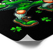 St. Patrick's Day Man spielt Badminton Player Tea Poster (Ecke)