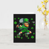 St. Patricks Day Man spielt Badminton Player Team Karte (Gelbe Blume)