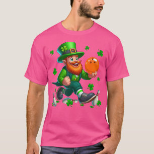 St Patrick's Day Man spielt Bowling Kleeblatts Pla T-Shirt