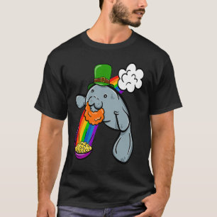 St Patrick's Day Manatee Leprechaun Niedlich Boys T-Shirt