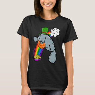 St Patrick's Day Manatee Leprechaun Niedlich Boys T-Shirt