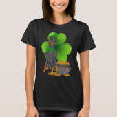 St Patrick's Day Manchester Terrier Kleeblatt Pet  T-Shirt (Vorderseite)
