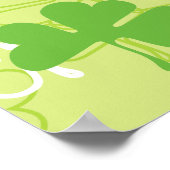 St. Patrick's Day Maneki Neko (Lucky Cat) Poster (Ecke)