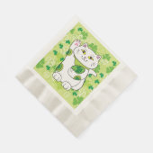 St. Patrick's Day Maneki Neko (Lucky Cat) Serviette (Ecke)