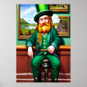 St. Patrick's Day Mann in grüner Kleidung | Art de Poster (Vorne)