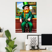 St. Patrick's Day Mann in grüner Kleidung | Art de Poster (Heimbüro)