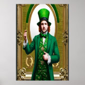 St. Patrick's Day-Mann mit grünem | Art der AI Poster (Vorne)