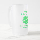 St. Patrick's Day Mattglas Bierglas (Vorderseite Links)
