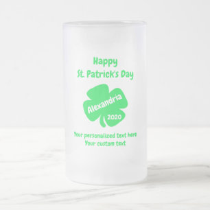 St. Patrick's Day Mattglas Bierglas