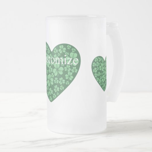 St. Patrick's Day Mattglas Bierglas (VorderseiteRechts)