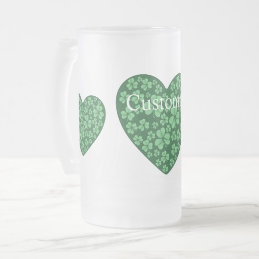 St. Patrick's Day Mattglas Bierglas (Vorderseite Links)