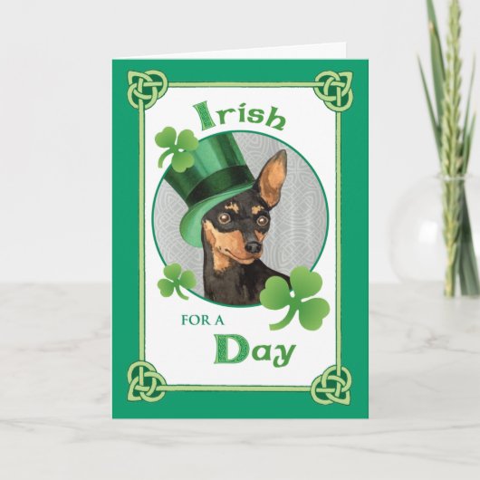 St. Patrick's Day Min Button Karte (Vorderseite)