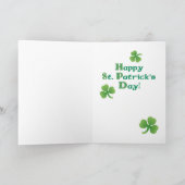 St. Patrick's Day Min Button Karte (Innenseite)