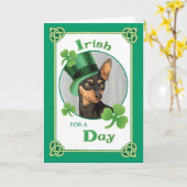 St. Patrick's Day Min Button Karte (Gelbe Blume)